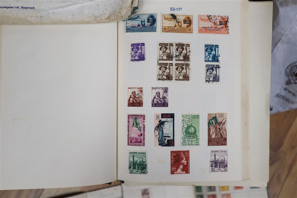 A collection of world postage stamps